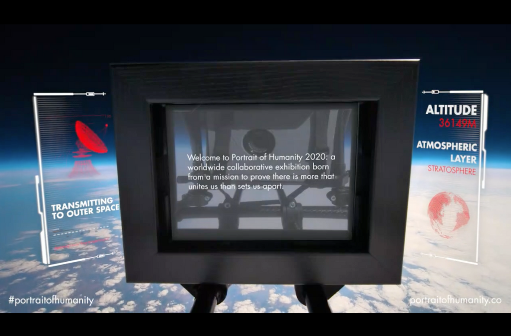 Photography Exhibition in Space. Portrait of Humanity 2020 – 100Prints
