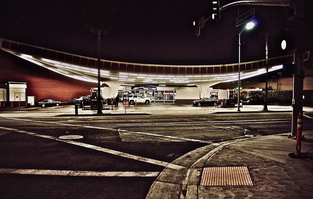 Beverly Hills Gas Station by Barbara Parkins