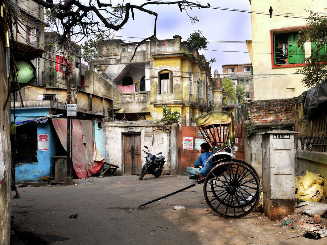 Rickshaw In The Shade by Toni Peach